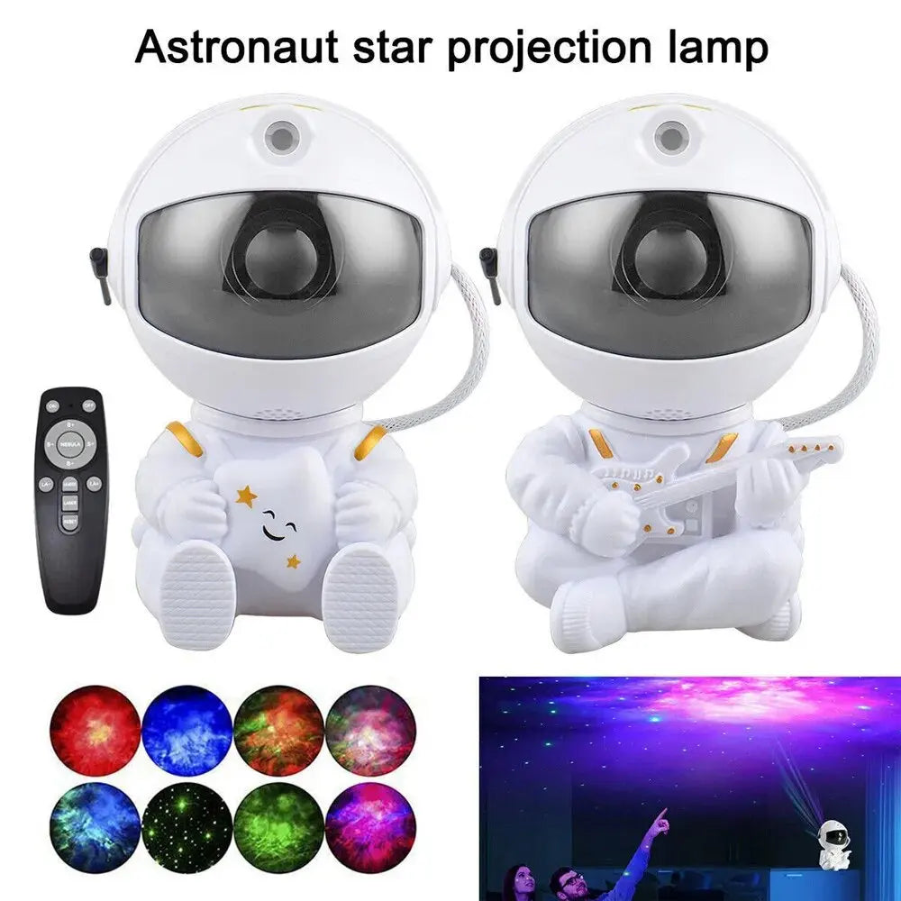 Rocket Astronaut Galaxy Projector Night Light Lamp And 12 Film Starry Sky Astronaut Porjectors Lamp Planetarium For Kids Bedroom