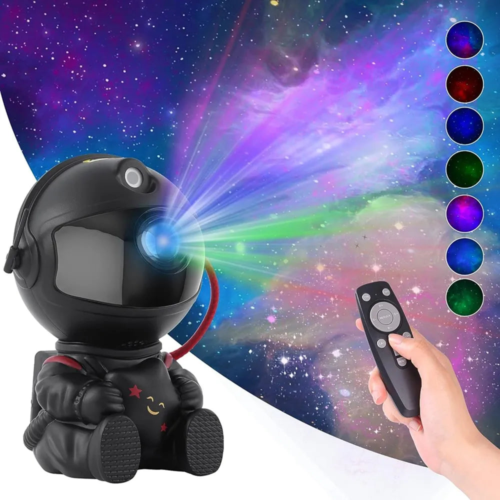 Rocket Astronaut Galaxy Projector Night Light Lamp And 12 Film Starry Sky Astronaut Porjectors Lamp Planetarium For Kids Bedroom