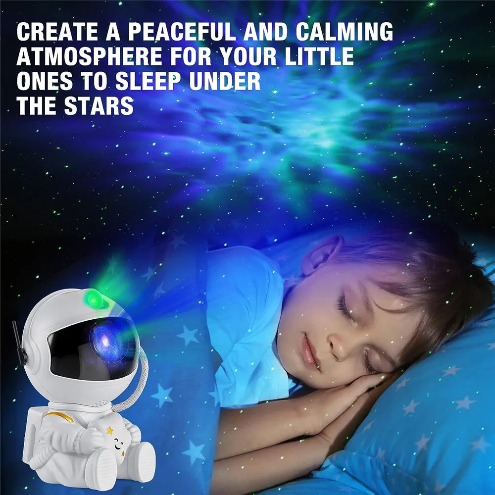 Rocket Astronaut Galaxy Projector Night Light Lamp And 12 Film Starry Sky Astronaut Porjectors Lamp Planetarium For Kids Bedroom