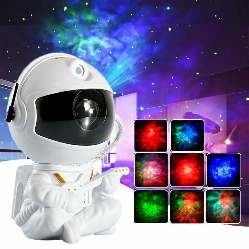 Rocket Astronaut Galaxy Projector Night Light Lamp And 12 Film Starry Sky Astronaut Porjectors Lamp Planetarium For Kids Bedroom