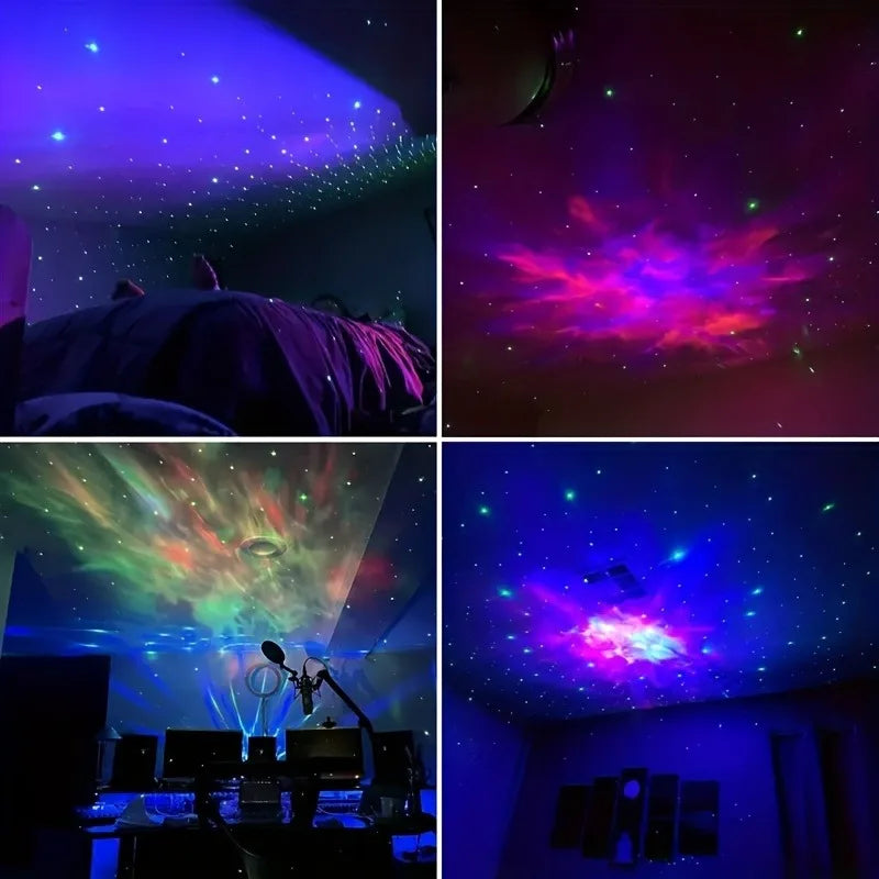 3D Astronaut Star Projector Night Light 360° Rotation Galaxy LED Space Lamp with Remote Control Detachable Base for Bedroom Deco